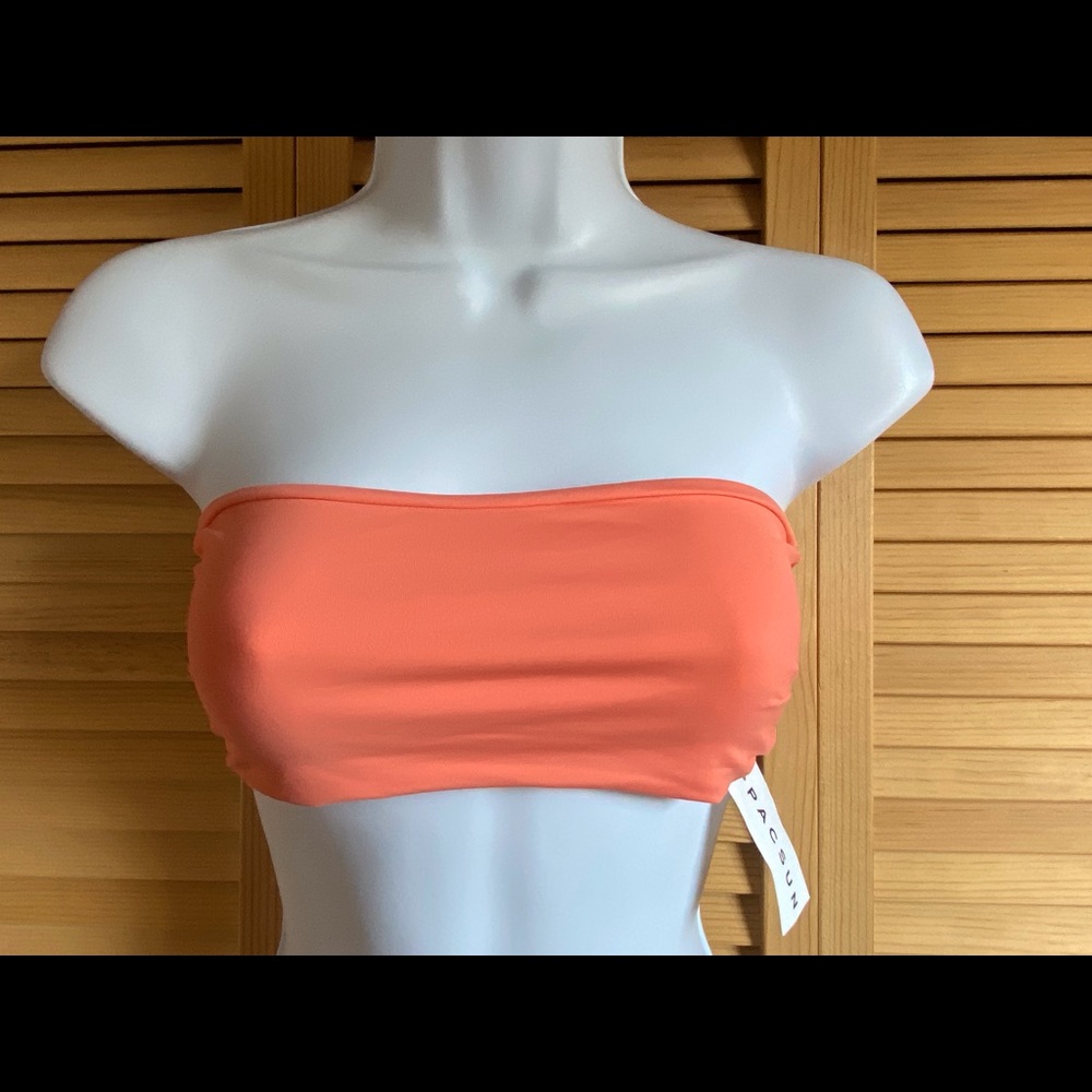 PacSun Coral Bandeau Bikini Top NWT